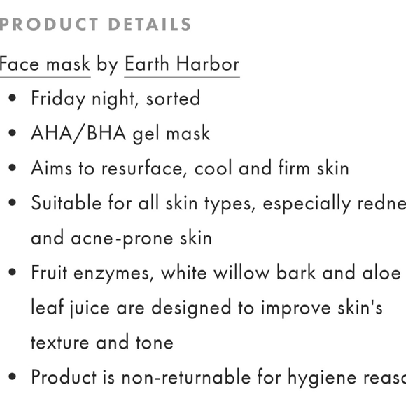Earth Harbor Face Mask Glow Juice Quick Cleanse Detoxifis Hydrates w/ Aloe NWT - Picture 6 of 7